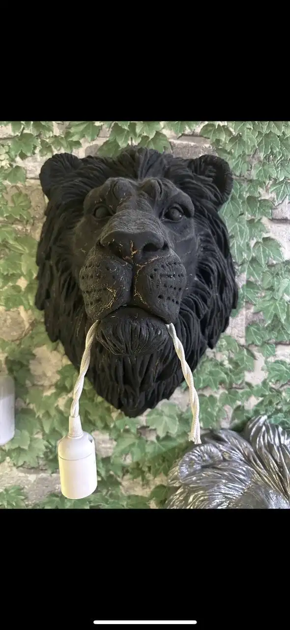 Продам гипсовый светильник «голова льва» - Светильники и лампы (Для дома и дачи) в Новосибирск