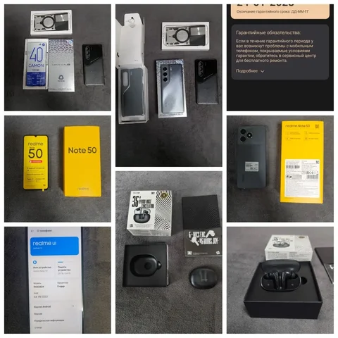 Обмен/продажа Tecno Camon 40 Pro 5G, Realme Note 50, наушники Tecno Sonic 2 - Мобильные телефоны в Новосибирск