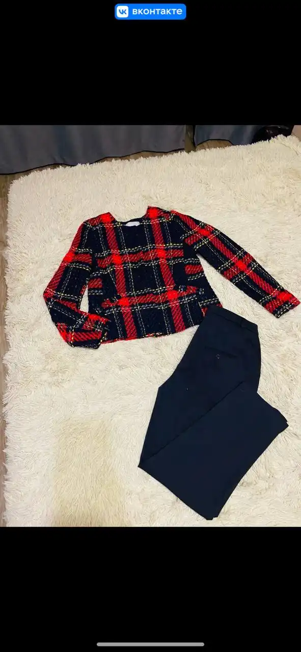 Пиджак твидовый и брюки Mango