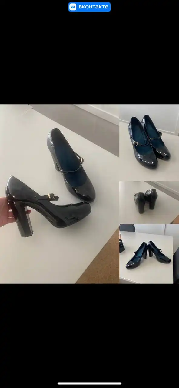 Туфли 38р натуральный лак
