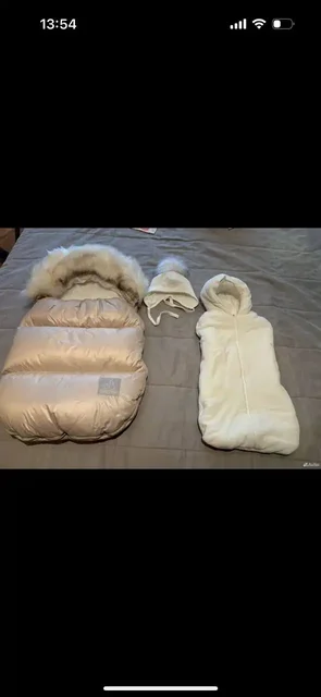 Продам теплый конверт на выписку с шапочкой и коконом - частное объявление в Кемерово