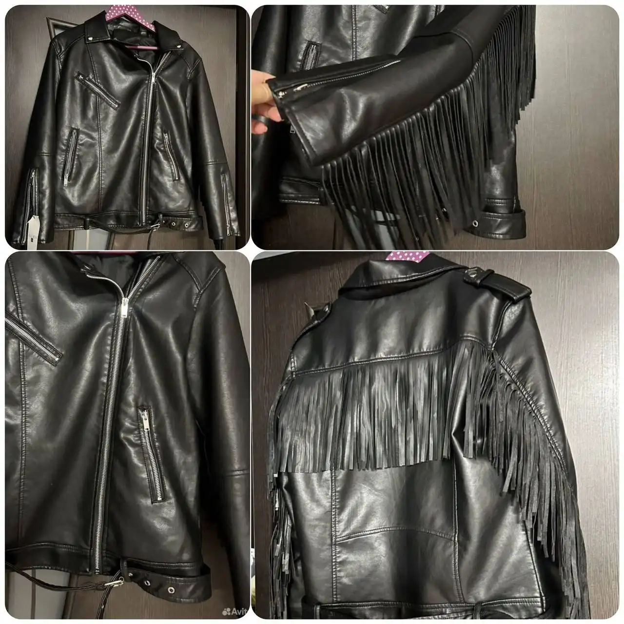 Кожаная куртка-косуха премиум экокожа универсальный размер - Верхняя одежда (Одежда) в Кемерово