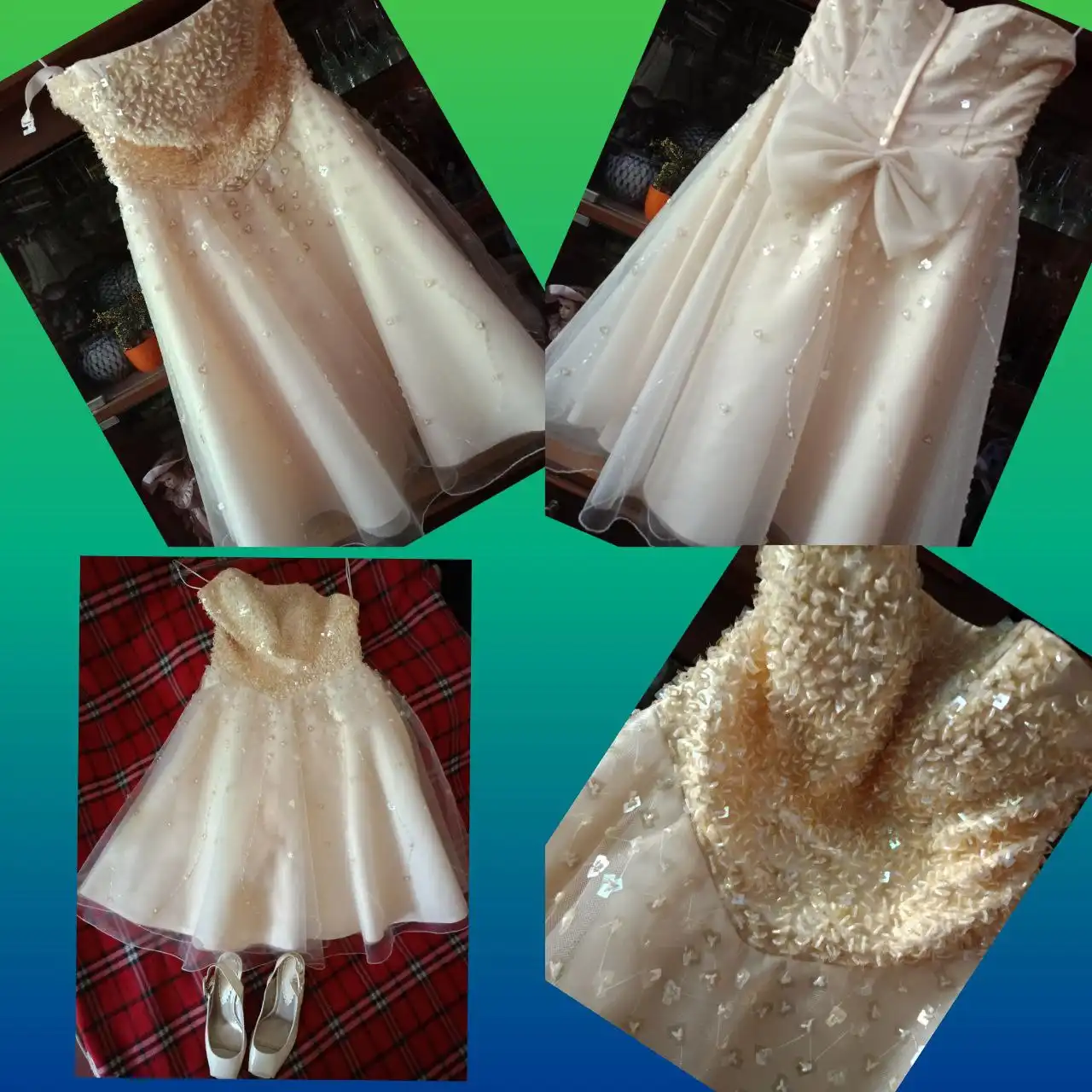 Платье Р. 44/46 с подъюбником и повреждением