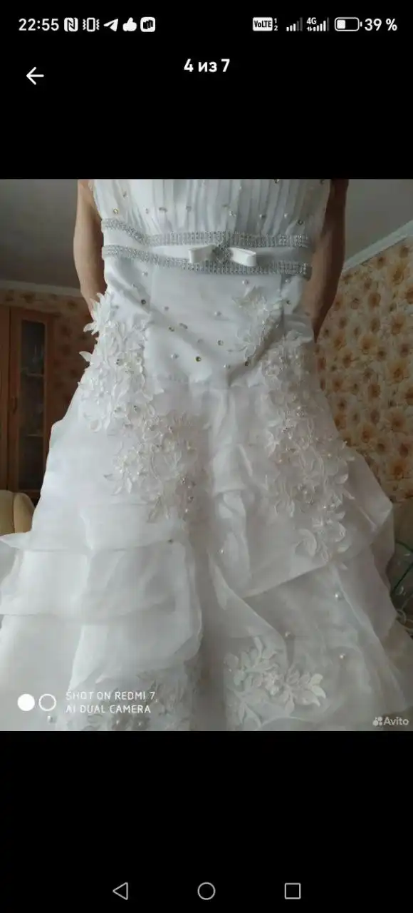Свадебное белое платье - Свадебные платья (Одежда) в Саратов