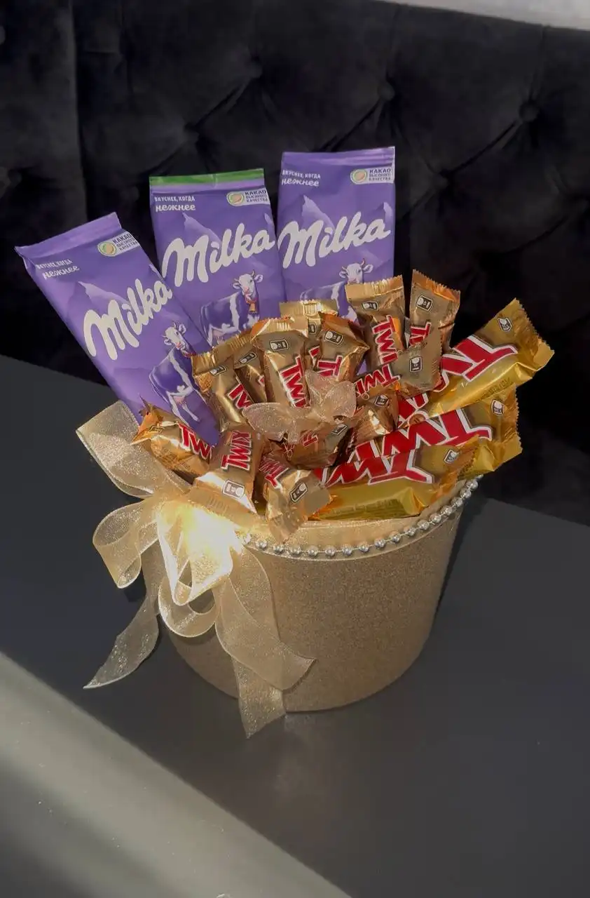 Сладкий подарок с шоколадками Milka и Twix - Подарки (Барахолка) в Симферополь