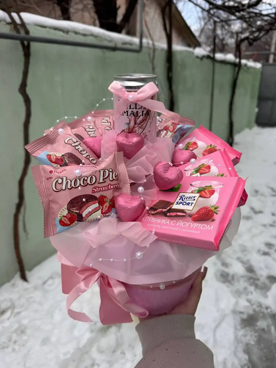 Сладкая коробочка с шампанским и сладостями - Подарки (Барахолка) в Симферополь