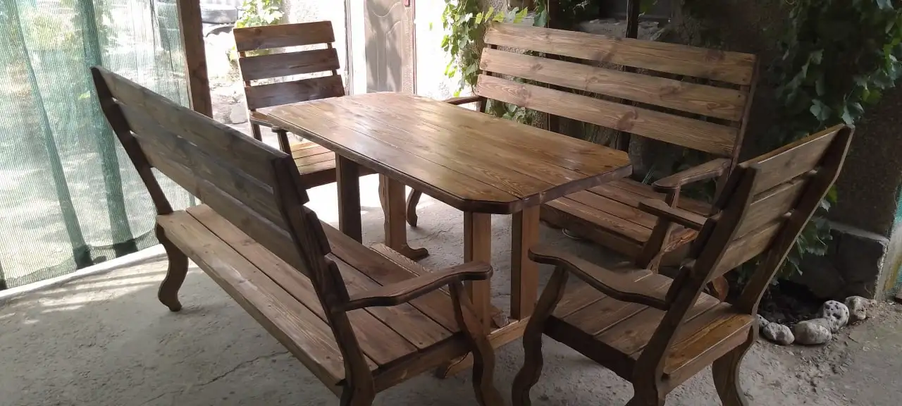 Продам новый комплект деревянной садовой мебели - Садовый инвентарь и мебель (Для дома и дачи) в Симферополь