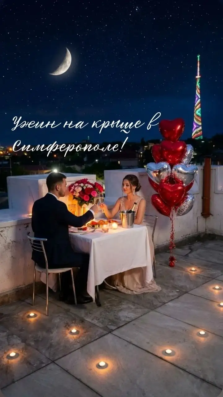 Романтический ужин на крыше под звёздами - Услуги в Симферополь