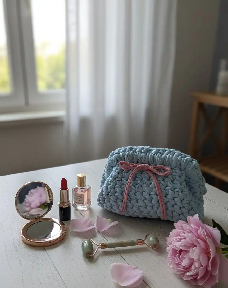 Нежный Клатч-Косметичка Ручной Работы