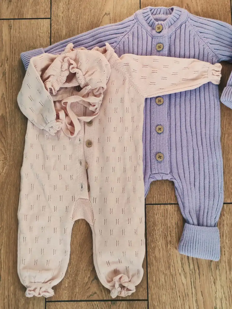Вязаные комбинезоны на новорождённого размер 62