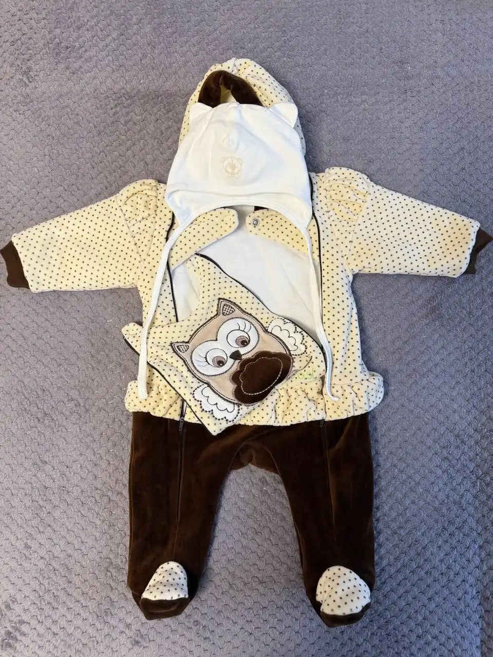 Детский комбинезон на весну/осень с шапочкой - Одежда для детей (Товары для детей) в Владивосток