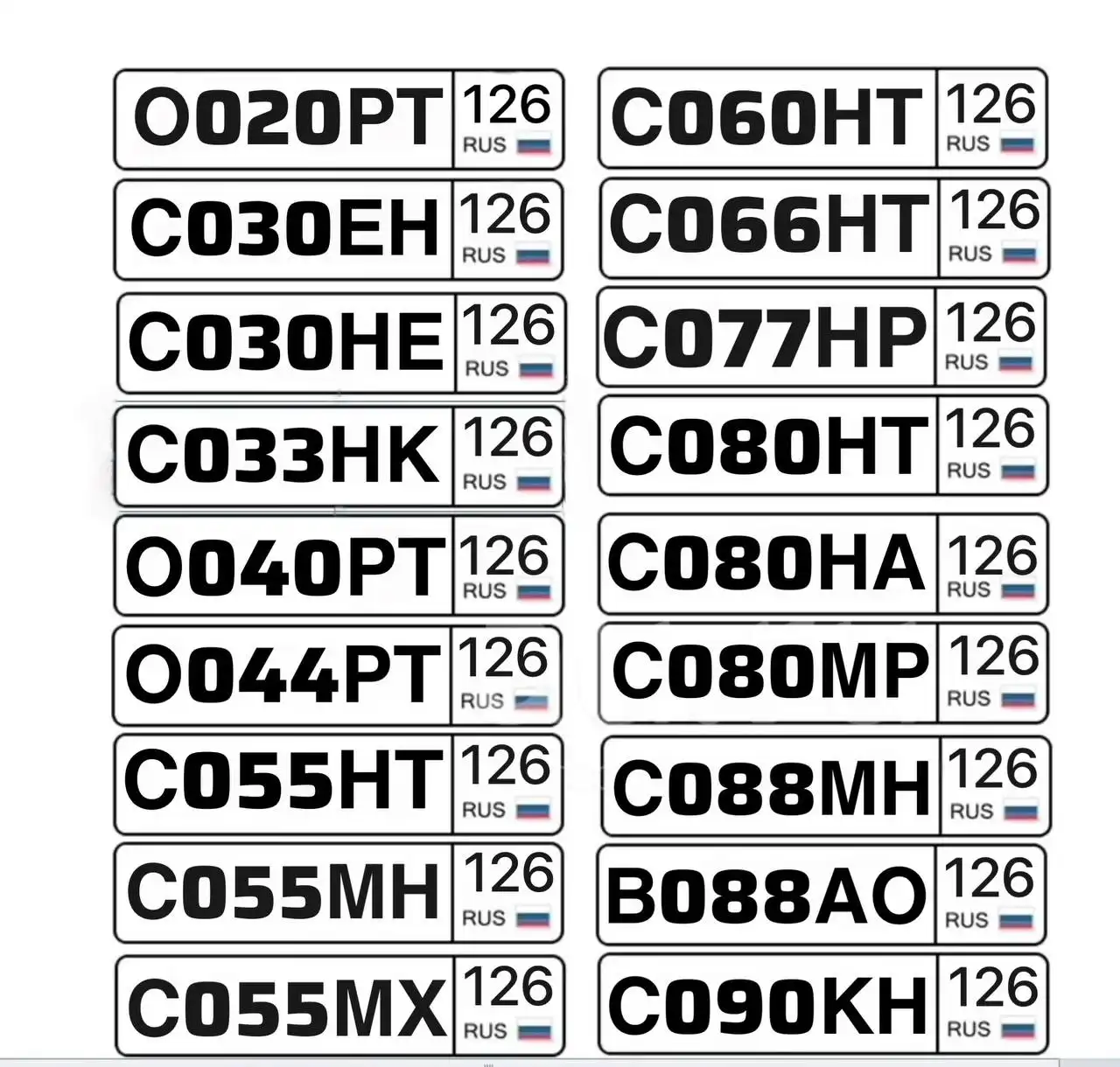 Госномера Ставрополь