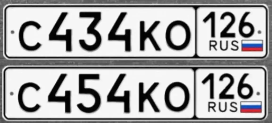 Продажа госномеров (2 шт.) - С454К0, С434К0