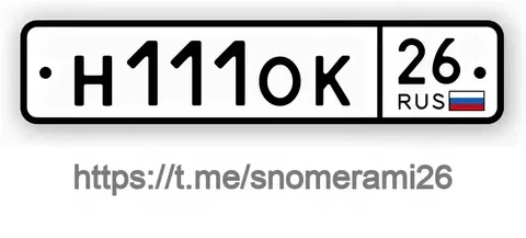 Продажа госномера Н1110К - Госномера в Зеленокумск