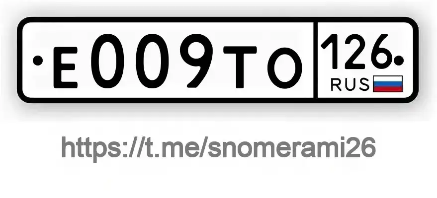 Продажа госномера Е009ТО126