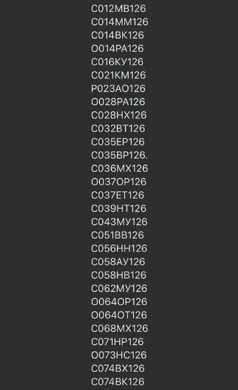 Продажа госномеров (23 шт.) - С071НР126, С016КУ126 - Номера (Госномера) в Ставрополь