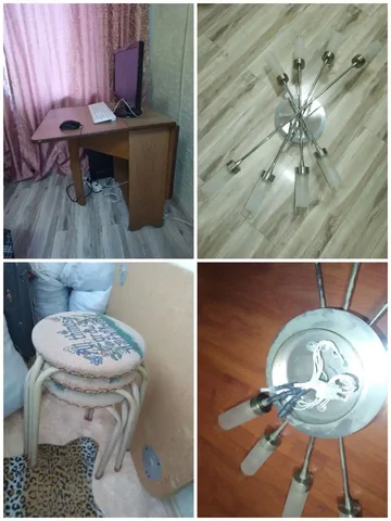 Стол книжка, табуреты, люстра б/у - Для дома и дачи в Владивосток
