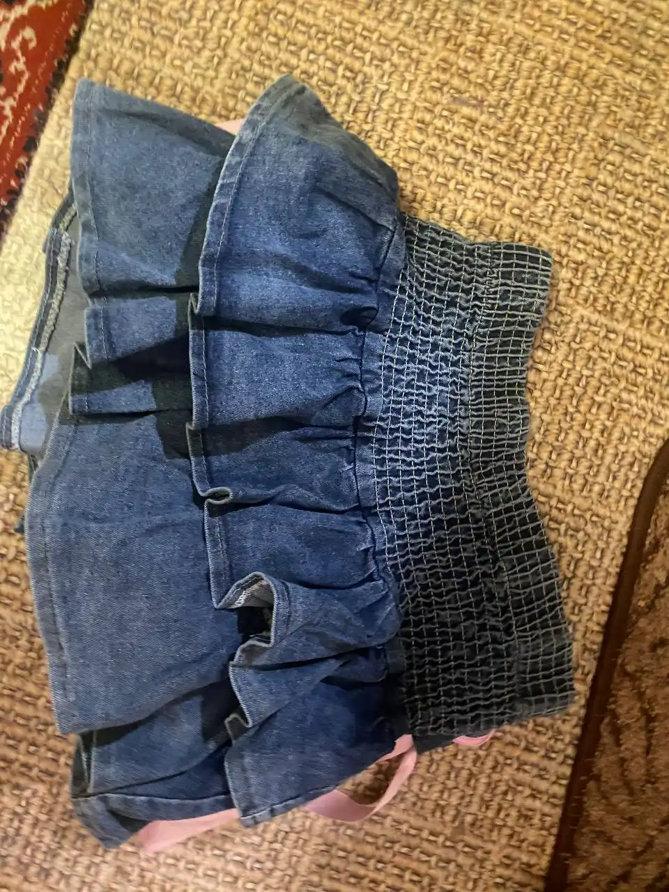 Продажа джинсовой мини юбки-шорт в стиле cutecore