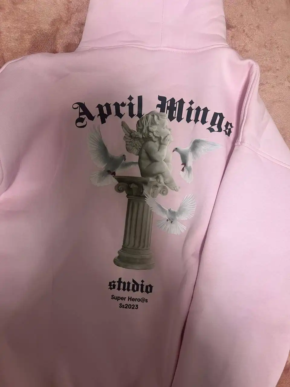 Теплое худи на флисе с начесом, размер 46