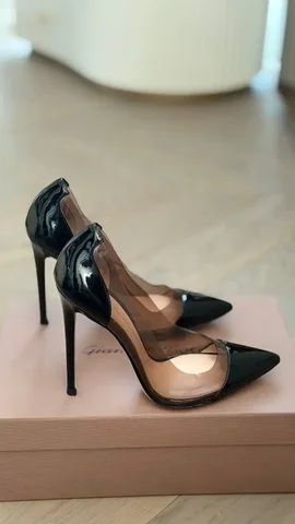 Туфли Gianvito Rossi Plexi черный лак - Одежда в Владивосток