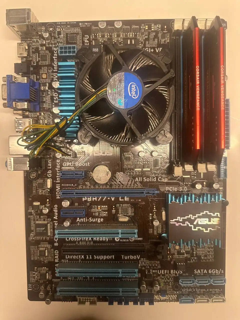 Продажа комплектующих ПК: Материнская плата ASUS, процессор Intel i5, оперативная память