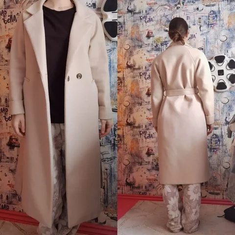 Женское демисезонное пальто бежевого цвета - Верхняя одежда в Владивосток