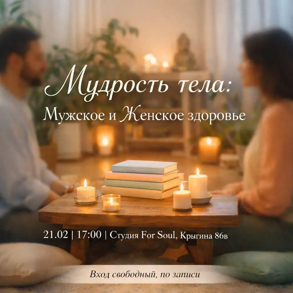 Мудрость тела: Мужское и Женское здоровье в студии For Soul - Оздоровление и медитация (Услуги) в Владивосток