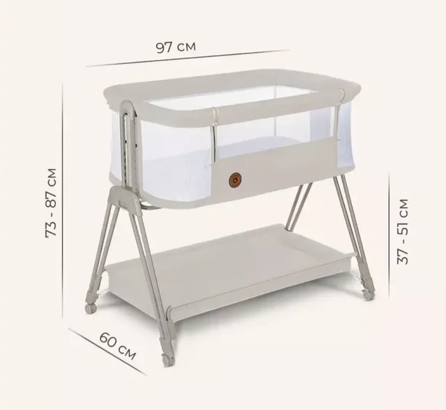 Приставная кроватка Lionelo Luna и пеленальный столик - Детская мебель в Владивосток