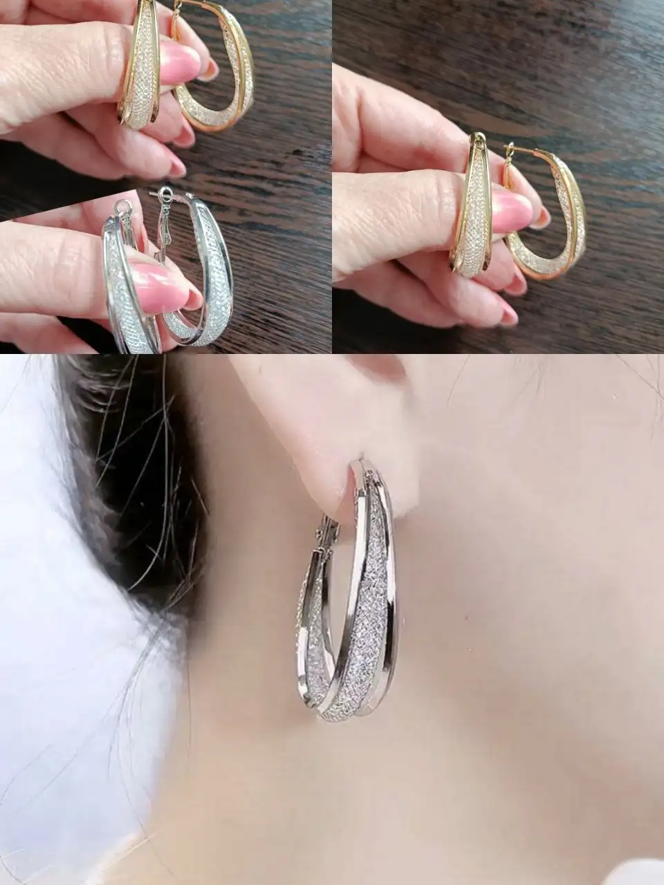 Серьги новые бижутерия серебро золото - Бижутерия (Красота и здоровье) в Владивосток