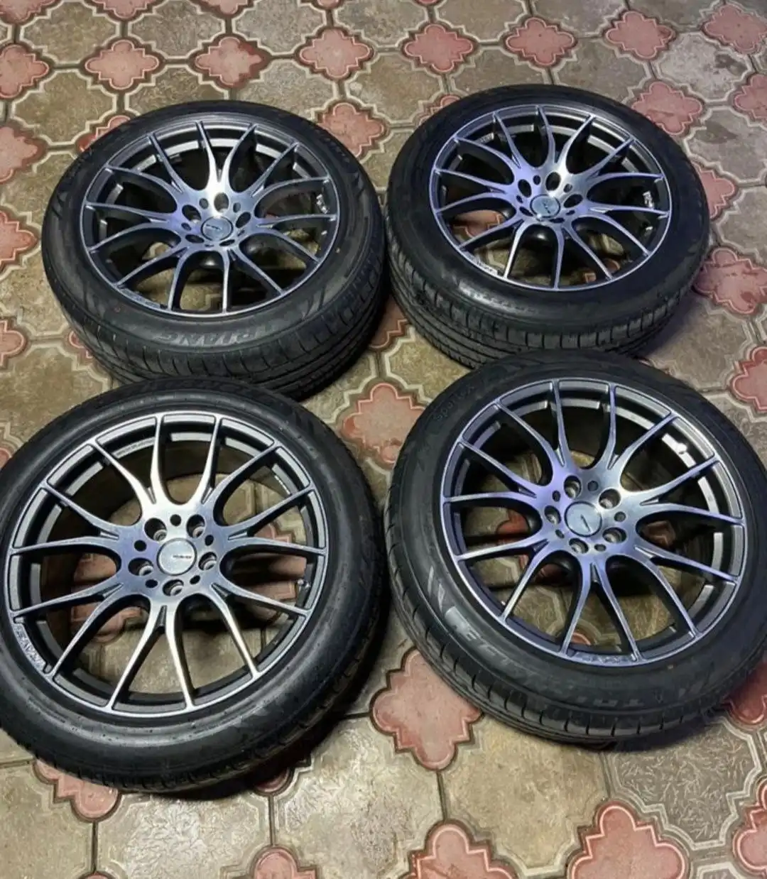 Диски Rays R19 5x114.3 с новой резиной Triangle