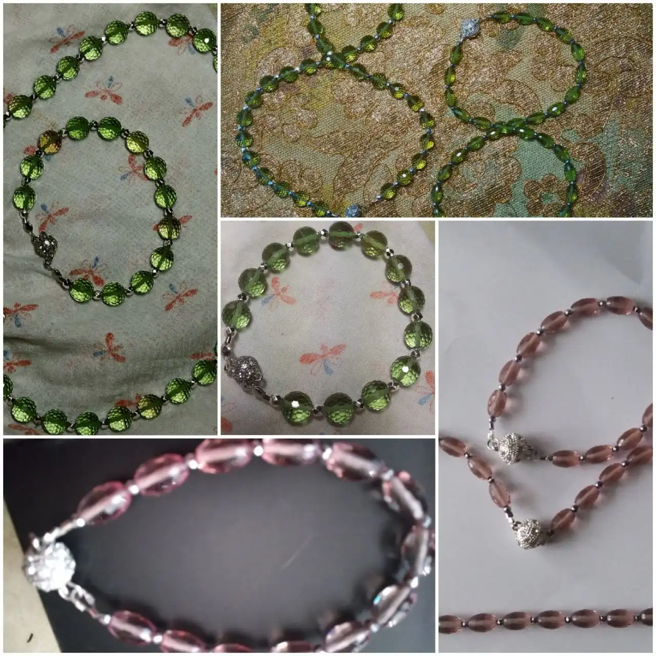 Продам комплект из камней-хамелеонов (Султанит): бусы и браслет