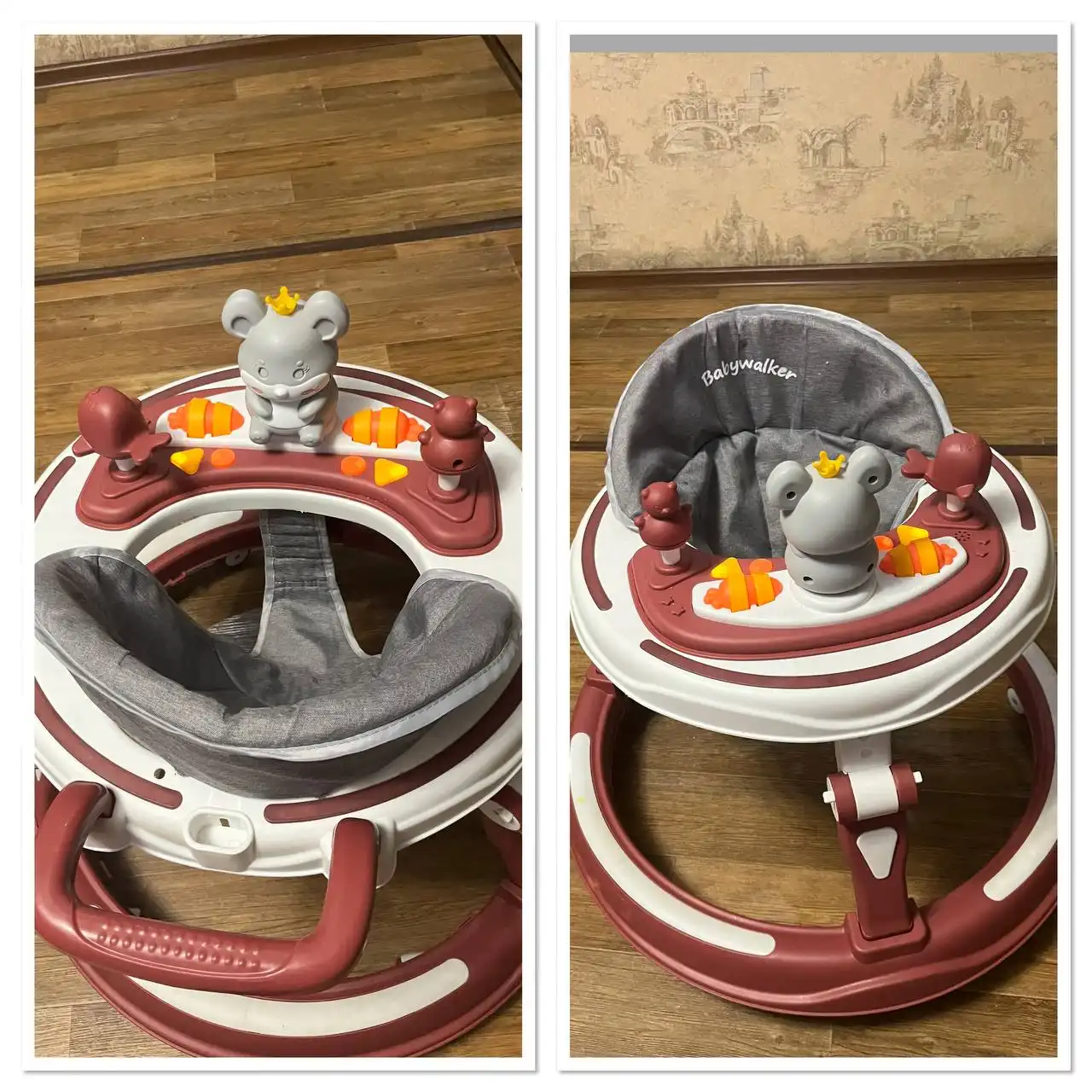 Продам детские ходунки с палкой для катания