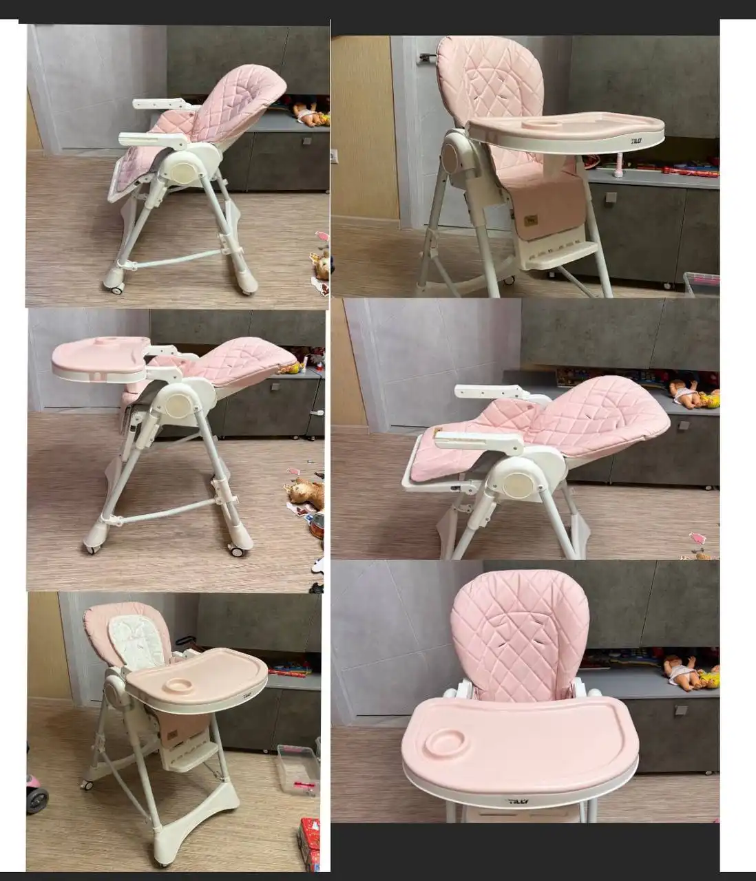 Стульчик для кормления Baby Tilly Tiny розовый