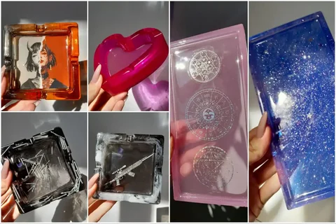 Продажа изделий из эпоксидной смолы: пепельницы и подносы - Рукоделие в Шелехов