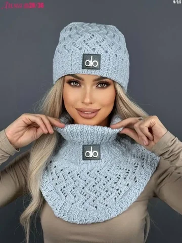 Шапка с флисом и снуд из шерсти и акрила, размер от 8 лет - Головные уборы в Иркутск