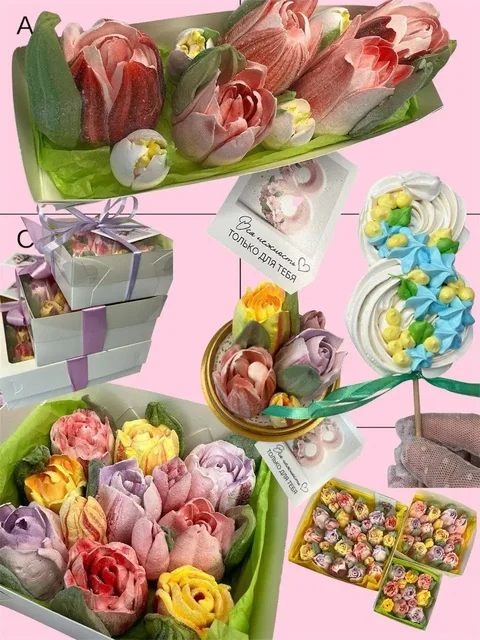 Букеты и десерты из зефира к праздникам - Аренда гаража в Шелехов