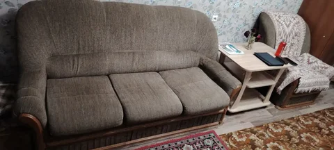 Продам диван с креслом б/у - Крупная бытовая техника в Шелехов