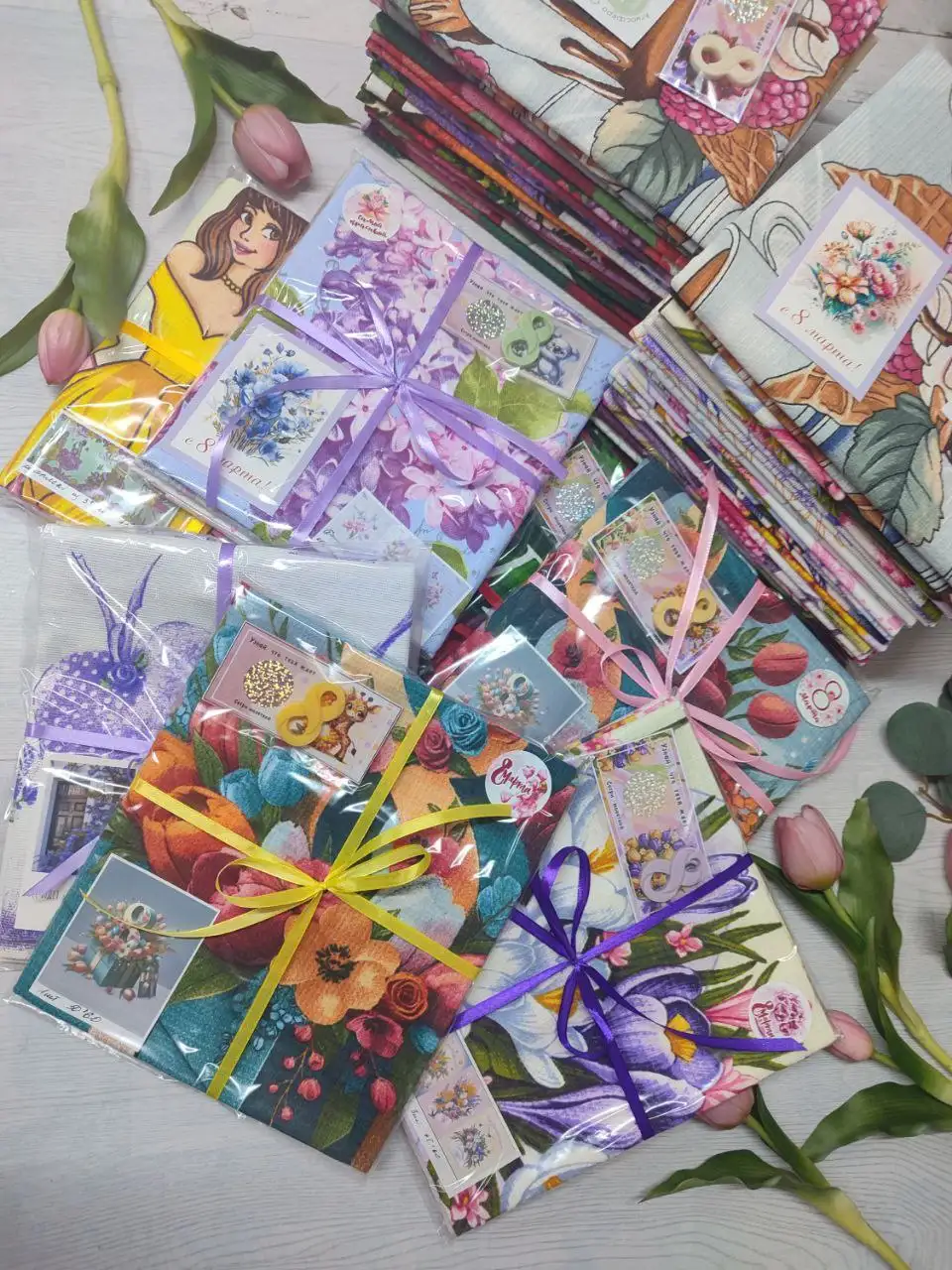 Наборы полотенец из 3х шт - готовый мини подарок - Текстиль (Барахолка) в Шелехов