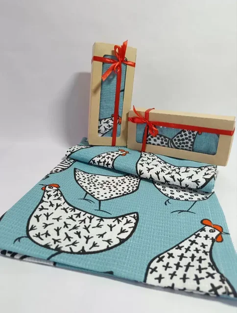 Вафельное полотенце в подарочной упаковке - Барахолка в Шелехов