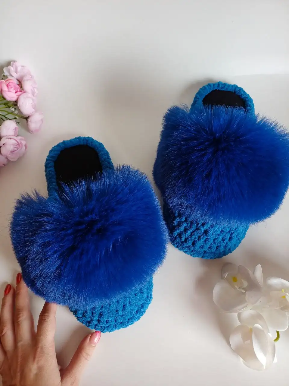 Классические закрытые тапочки с меховой опушкой - Обувь (Одежда) в Шелехов