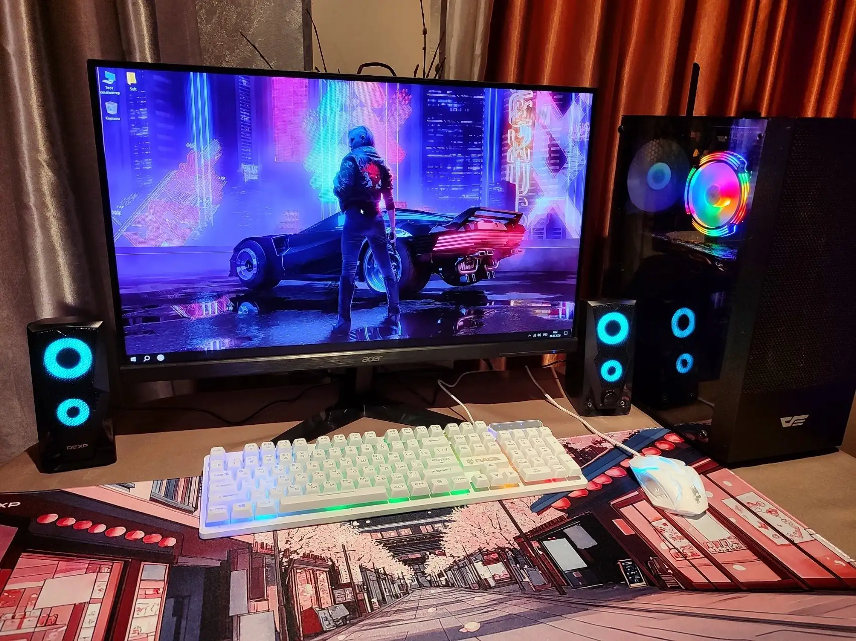 Игровой компьютер в сборе (27" монитор, I7, 16Гб, RX570) - Компьютеры и комплектующие (Электроника) в Иркутск