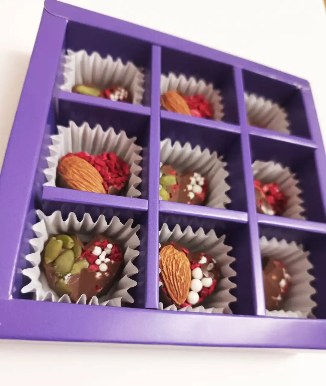 Шоколадные сердца ручной работы