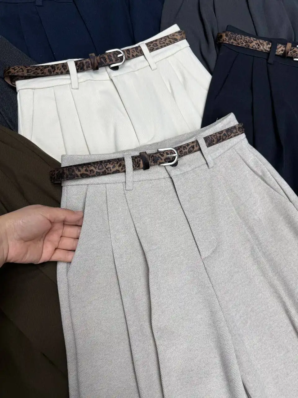 Брюки из драпа графит размер L