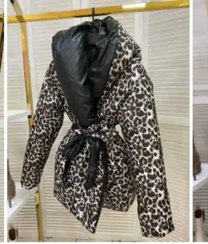 Двусторонний зимний пуховик женский с капюшоном