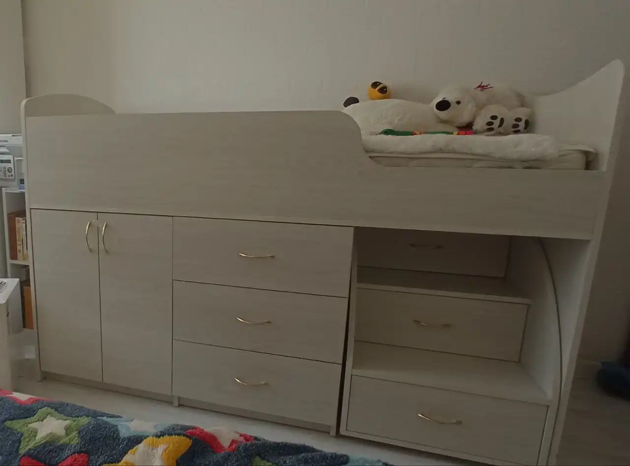 Детская кровать чердак с матрасом и ящиками - Мебель для детей (Товары для детей) в Владивосток