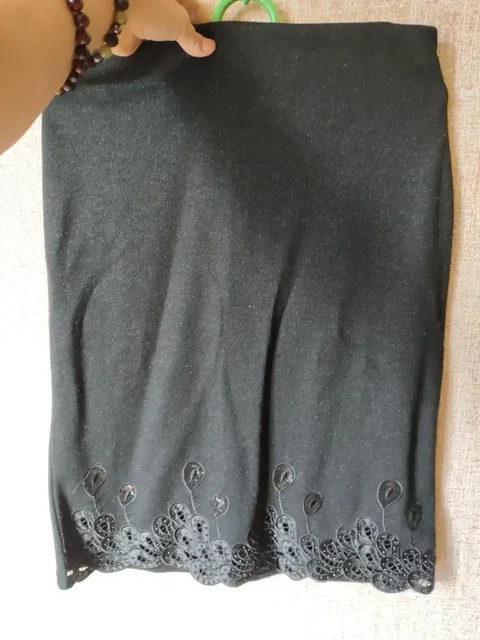 Теплая юбка с вышивкой спереди - Одежда в Владивосток