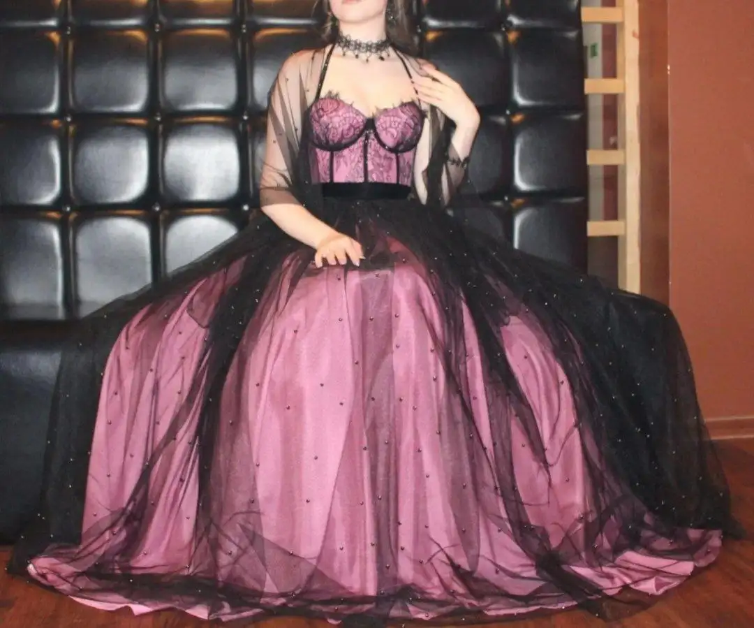 Продам черно-розовое платье на выпускной - Вечерние платья (Одежда) в Владивосток