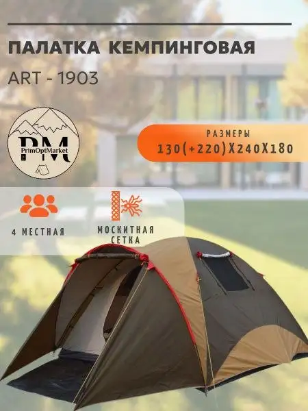 Палатка SkyMan на 4 места для походов и путешествий - Туризм (Хобби и отдых) в Владивосток