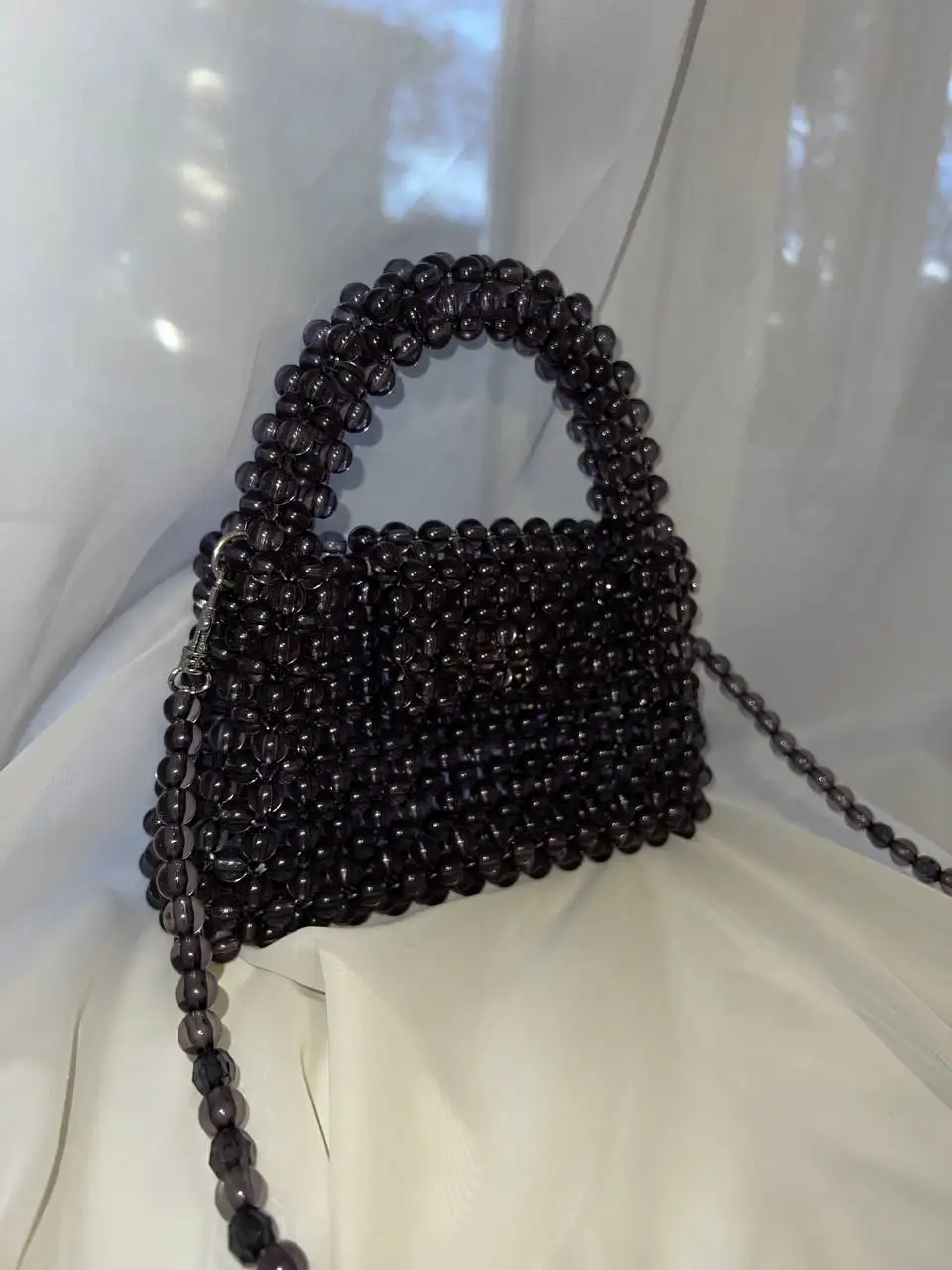 Темно-фиолетовая сумка из бусин - Сумки (Одежда) в Владивосток