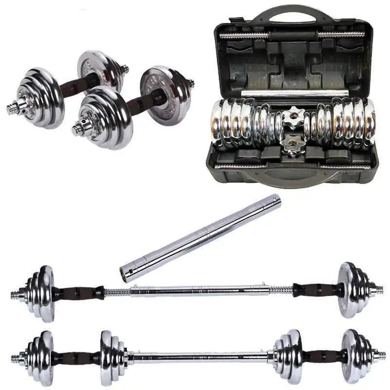 Гантели разборные хромированные 30 кг с удлинителем для мини-штанги - Спорттовары (Хобби и отдых) в Владивосток